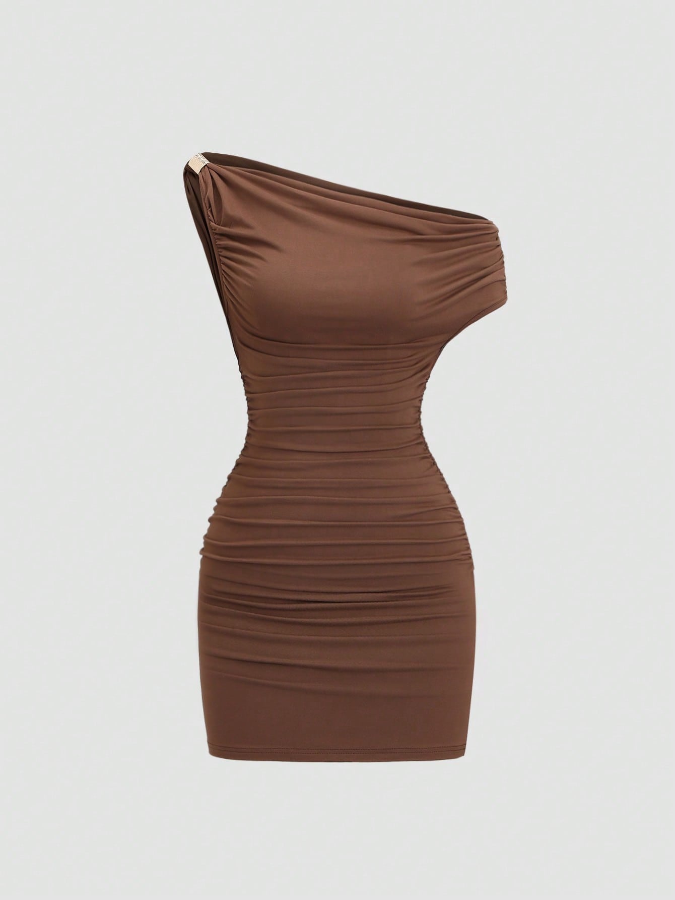 VESTIDO AJUSTADO MARRÓN