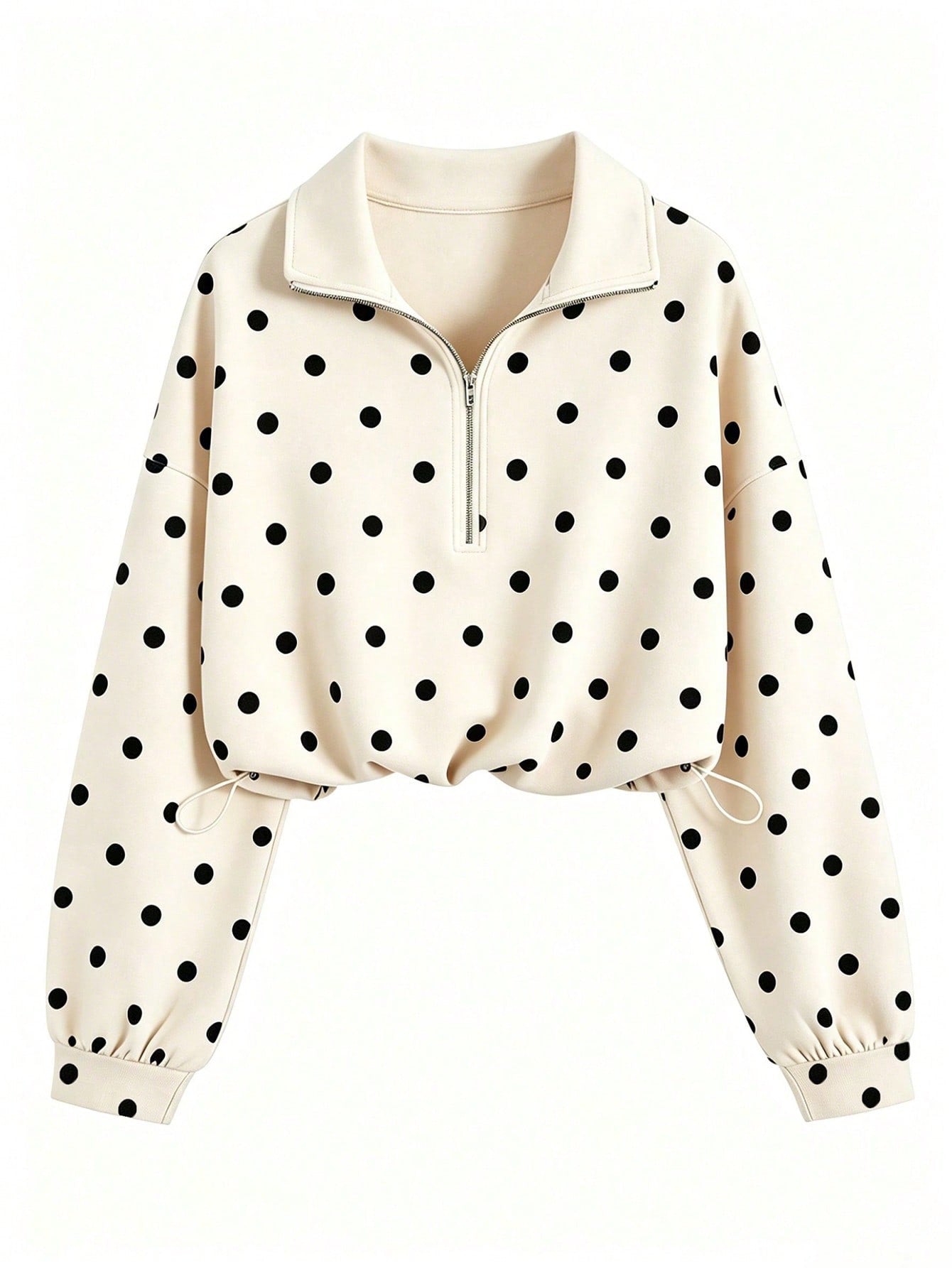 SUÉTER CON ZIPPER POLKA DOT