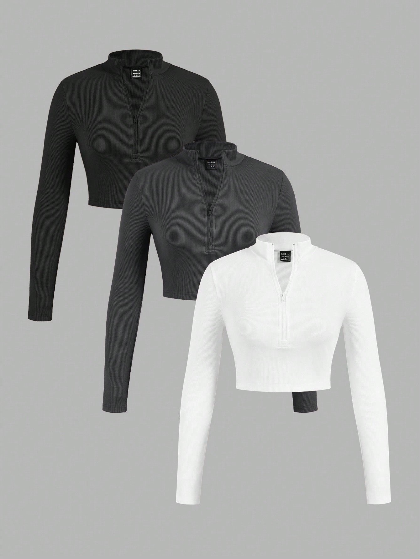 TOP MANGA LARGA CON ZIPPER