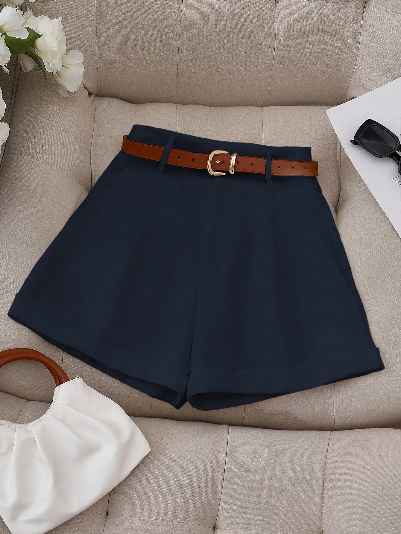SHORT AZUL CASUAL