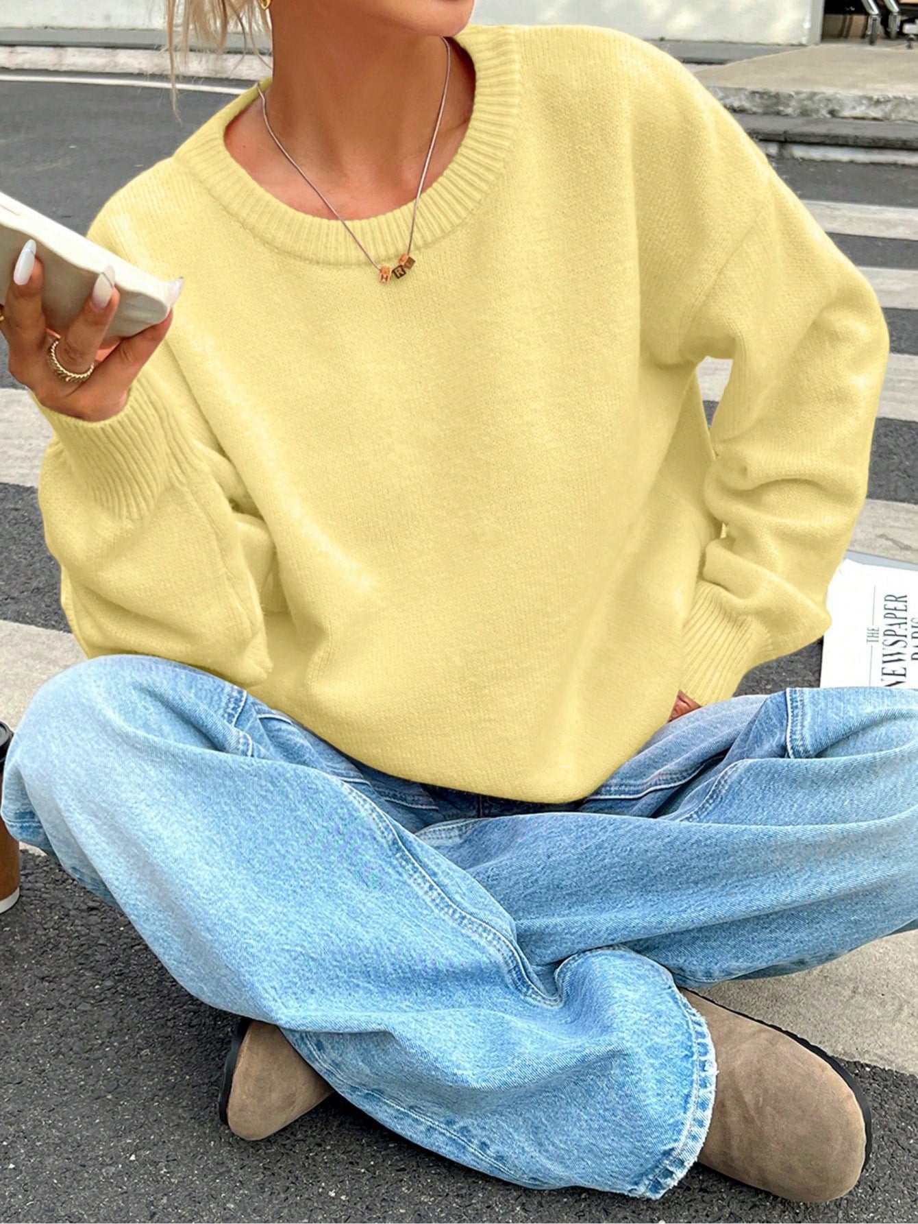 SUÉTER HOLGADO AMARILLO