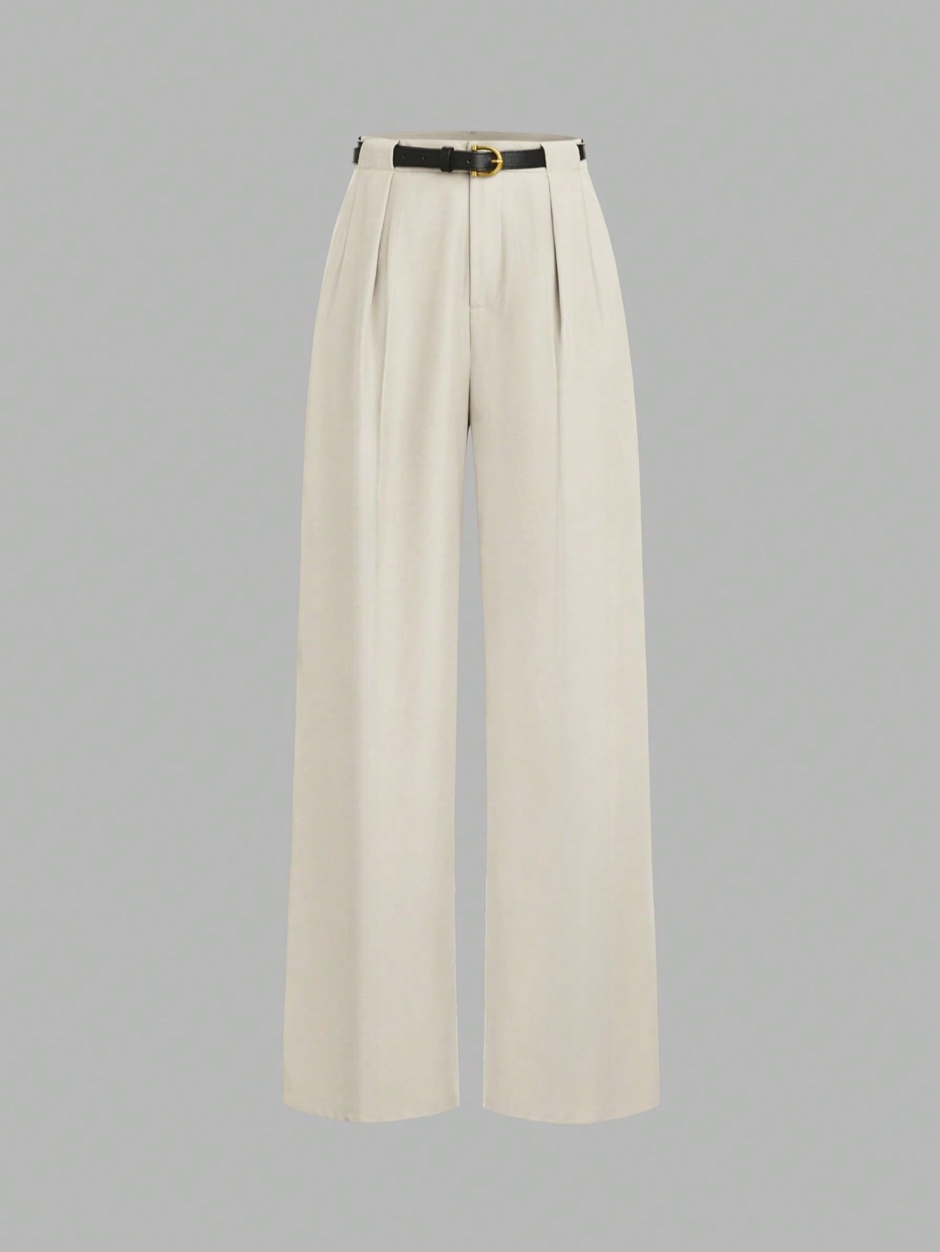 PANTALON WIDE LEG BEIGE