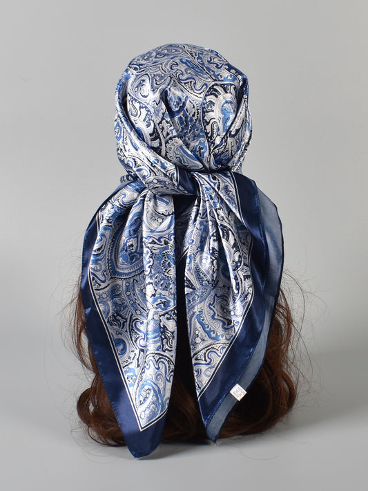 BANDANA DE SEDA AZUL