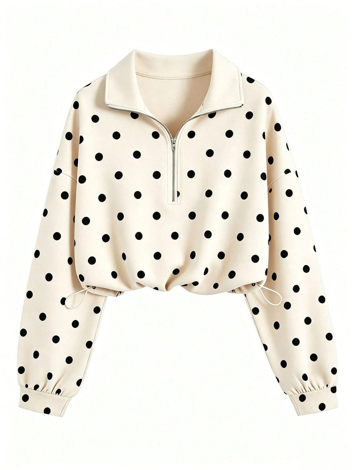 SUÉTER CON ZIPPER POLKA DOT