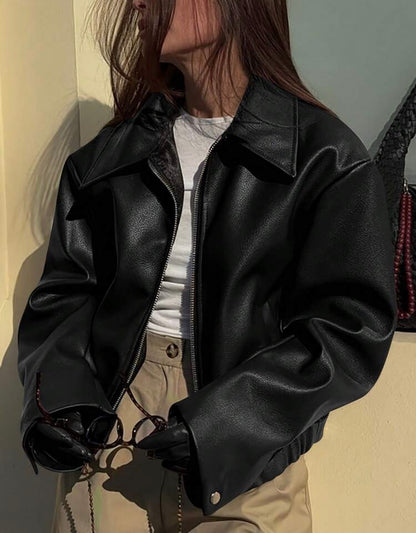 JACKET DE CUERINA NEGRA