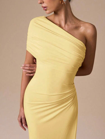 VESTIDO ASIMÉTRICO AMARILLO