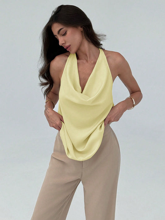 TOP CUELLO HALTER ESPALDA DESCUBIERTA
