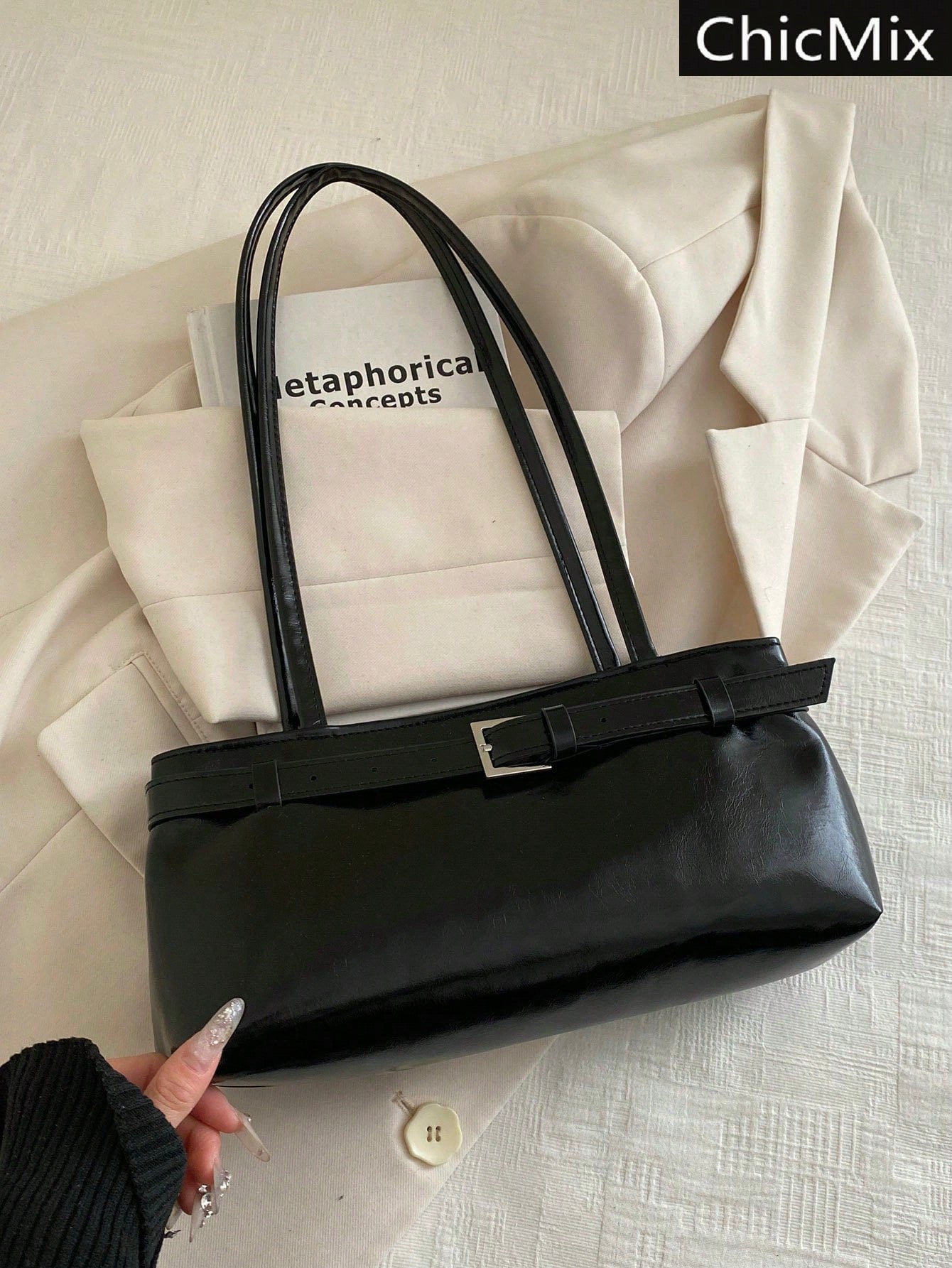 CARTERA MINIMALISTA NEGRA