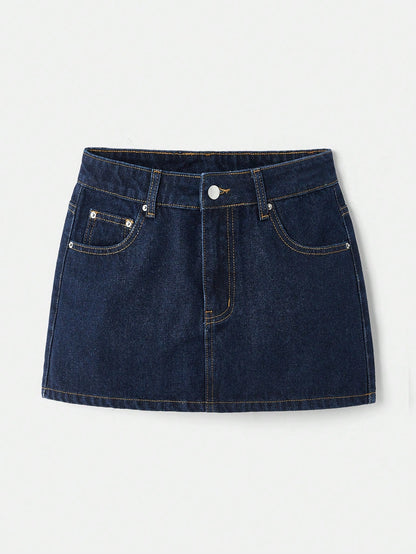 DENIM MINI SKIRT