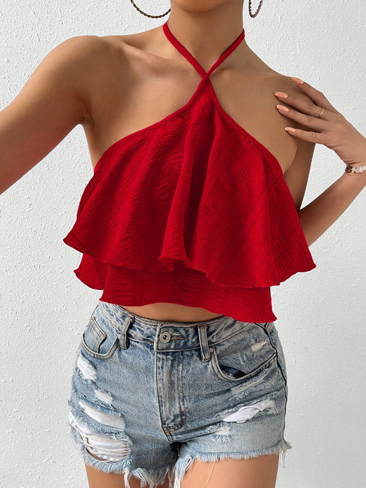 TOP HALTER CON CAPAS