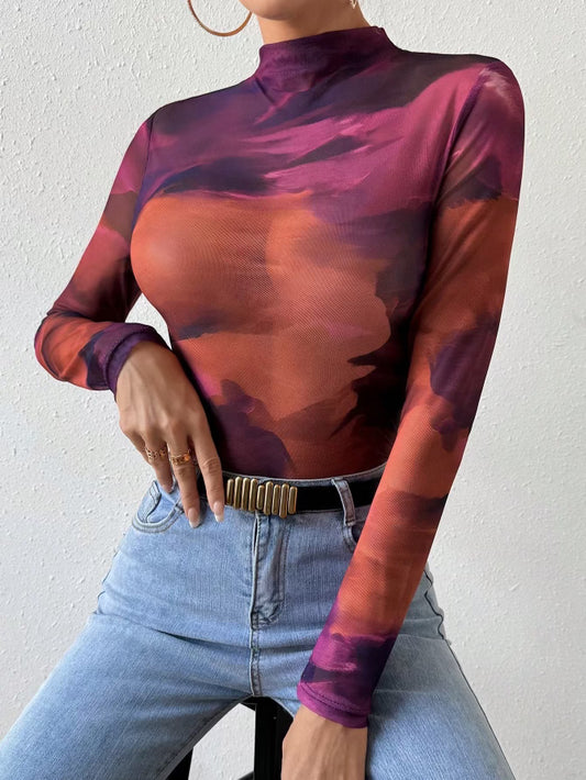 TOP DE MALLA CUELLO ALTO